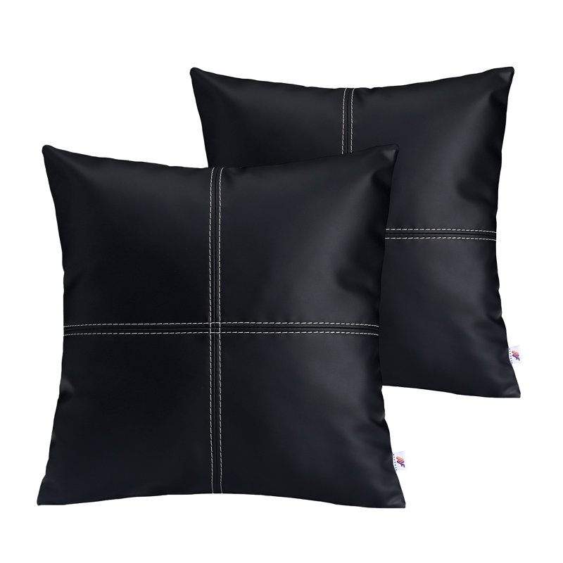 wuuyuef Faux Leather Pillow Cover & Reviews Wayfair